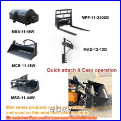 Wolfequip 23HP Compact Tractor Mini Skid Steer Loader Hydraulic Guided Drive