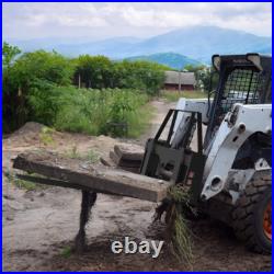 Wolfequip 4000lb Pallet Fork Frame Receiver Skid Steer Hitch & Hay Spear Sleeves