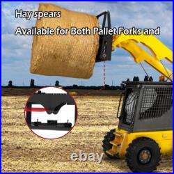 Wolfequip 4000lb Pallet Fork Frame Receiver Skid Steer Hitch & Hay Spear Sleeves
