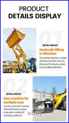 YG tractor front end loader mini skid steer loader 1200kg