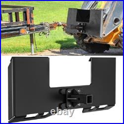 YINTATECH 3000lbs Skid Steer Attachment Plate, 3/8 Skid Steer Hitch Plate wit