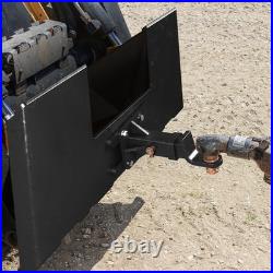 YINTATECH 3000lbs Skid Steer Attachment Plate, 3/8 Skid Steer Hitch Plate wit