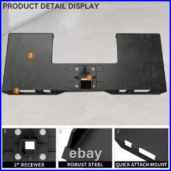 YINTATECH 3000lbs Skid Steer Attachment Plate, 3/8 Skid Steer Hitch Plate wit