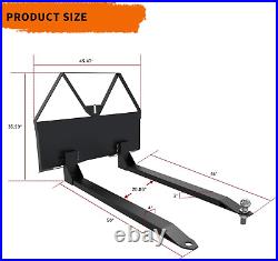 YINTATECH 46 Quick Attach Pallet Forks Attachment Skid Steer Forks 2600 Lbs Cap