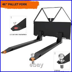 YINTATECH 46 Quick Attach Pallet Forks Attachment Skid Steer Forks 2600 Lbs Cap