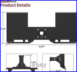 Yitamotor 3 8 Skid Steer Mount Plate 2 Removable Receiver Dark Black